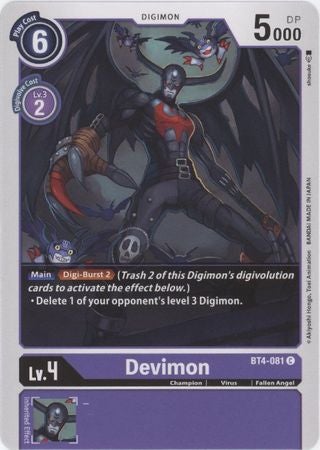 Digimon Card Great Legend Devimon BT4-081 C