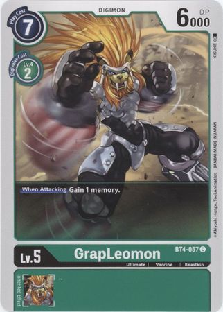 Digimon Card Great Legend GrapLeomon BT4-057 C