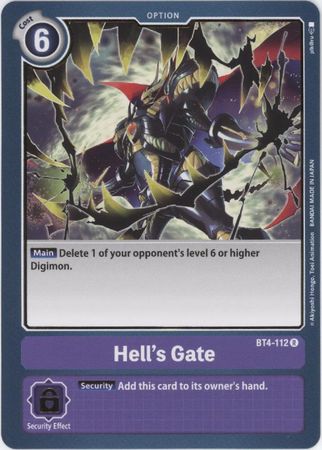 Digimon Card Great Legend Hell's Gate BT4-112 R