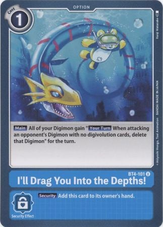 Digimon Card Great Legend I'll Drag You Into the Depths! BT4-101 U