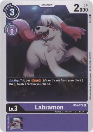 Digimon Card Great Legend Labramon BT4-079 C