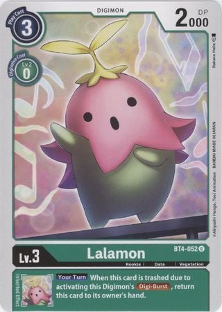 Digimon Card Great Legend Lalamon BT4-052 U