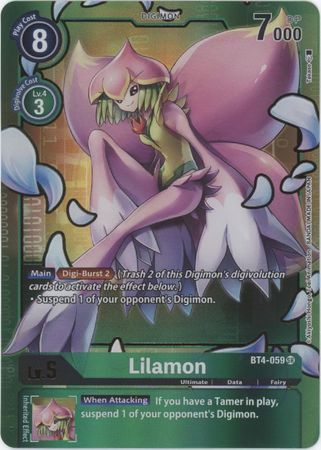 Digimon Card Great Legend Lilamon BT4-059 SR Alternate Art