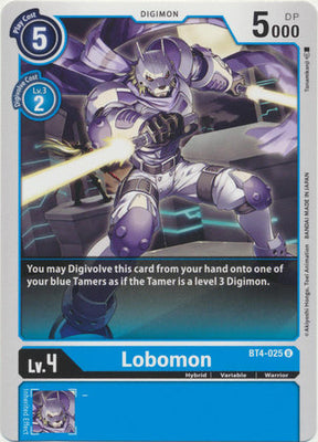 <transcy>Digimon Card Great Legend Lobomon BT4-025 U</transcy>