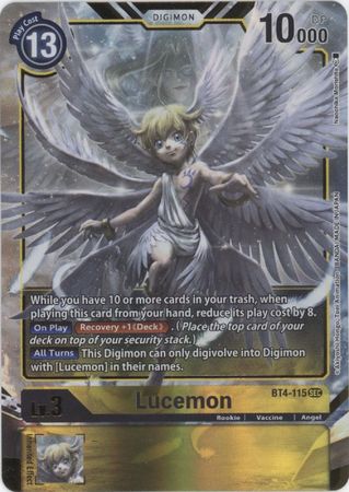 Digimon Card Great Legend Lucemon BT4-115 SEC Alternate Art