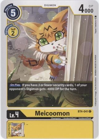 Digimon Card Great Legend Meicoomon BT4-041 C