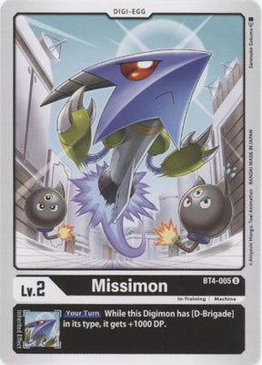 <transcy>Digimon Karte Große Legende Missimon BT4-005 U</transcy>
