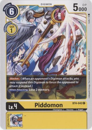 Digimon Card Great Legend Piddomon BT4-042 C