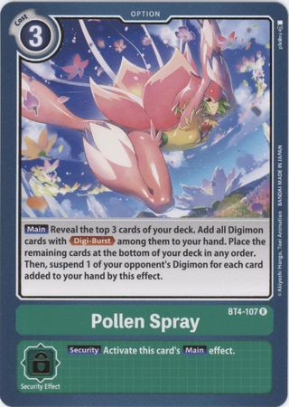 Digimon Card Great Legend Pollen Spray BT4-107 R