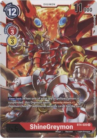 Digimon Card Great Legend ShineGreymon BT4-020 R