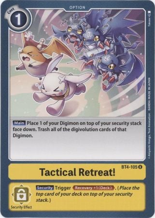 Digimon Card Great Legend Tactical Retreat! BT4-105 U