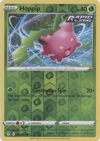 Pokemon Card Evolving Skies 2/203 002/203 Hoppip Reverse Holo Common