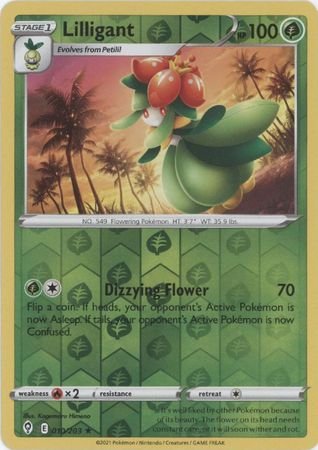 Pokemon Card Evolving Skies 10/203 010/203 Lilligant Reverse Holo Rare