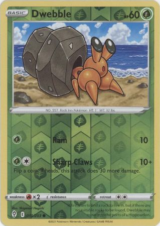 Pokemon Card Evolving Skies 11/203 011/203 Dwebble Reverse Holo Common