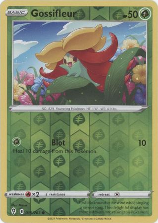 Pokemon Card Evolving Skies 15/203 015/203 Gossifleur Reverse Holo Common