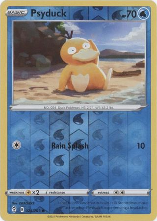 Pokemon Card Evolving Skies 24/203 024/203 Psyduck Reverse Holo Common