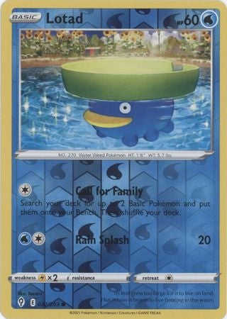 Pokemon Card Evolving Skies 32/203 032/203 Lotad Reverse Holo Common