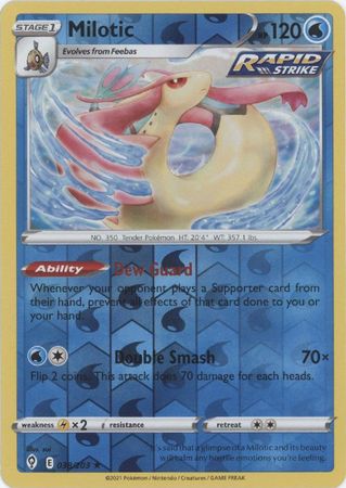 <transcy>口袋妖怪卡片进化天空 38/203 038/203 Milotic Reverse Holo 稀有</transcy>