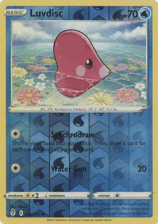 Pokemon Card Evolving Skies 39/203 039/203 Luvdisc Reverse Holo Common