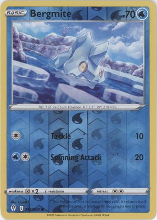 Pokemon Card Evolving Skies 44/203 044/203 Bergmite Reverse Holo Common