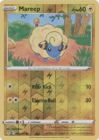 Pokemon Card Evolving Skies 54/203 054/203 Mareep Reverse Holo Common