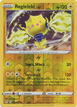 Pokemon Card Evolving Skies 60/203 060/203 Regieleki Reverse Holo Holo Rare