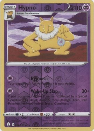 Pokemon Card Evolving Skies 62/203 062/203 Hypno Reverse Holo Uncommon