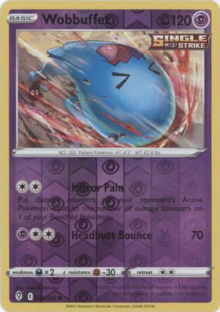 Pokemon Card Evolving Skies 66/203 066/203 Wobbuffet Reverse Holo Common