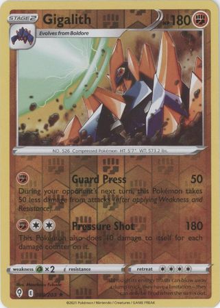 Pokemon Card Evolving Skies 88/203 088/203 Gigalith Reverse Holo Rare