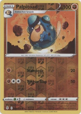 Pokemon Card Evolving Skies 89/203 089/203 Palpitoad Reverse Holo Uncommon