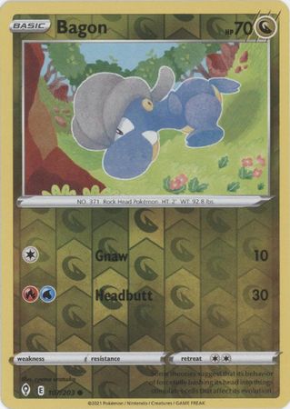 Pokemon Card Evolving Skies 107/203 107/203 Bagon Reverse Holo Common