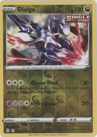 Pokemon Card Evolving Skies 112/203 112/203 Dialga Reverse Holo Holo Rare