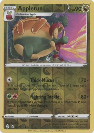 Pokemon Card Evolving Skies 121/203 121/203 Appletun Reverse Holo Rare