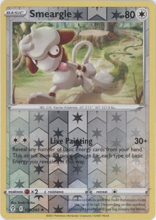 Pokemon Card Evolving Skies 128/203 128/203 Smeargle Reverse Holo Rare