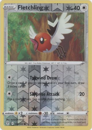 Pokemon Card Evolving Skies 138/203 138/203 Fletchling Reverse Holo Common