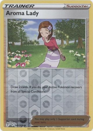 Pokemon Card Evolving Skies 141/203 141/203 Aroma Lady Reverse Holo Uncommon