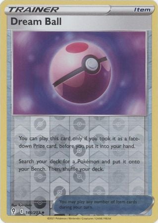 Pokemon Card Evolving Skies 146/203 146/203 Dream Ball Reverse Holo Uncommon