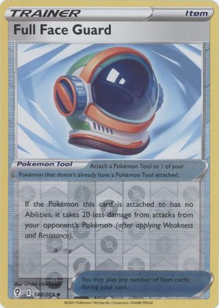 Pokemon Card Evolving Skies 148/203 148/203 Full Face Guard Reverse Holo Uncommon