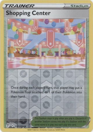 Pokemon Card Evolving Skies 157/203 157/203 Shopping Center Reverse Holo Uncommon