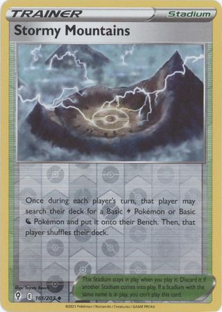 Pokemon Card Evolving Skies 161/203 161/203 Stormy Mountains Reverse Holo Uncommon