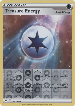 Pokemon Card Evolving Skies 165/203 165/203 Treasure Energy Reverse Holo Uncommon