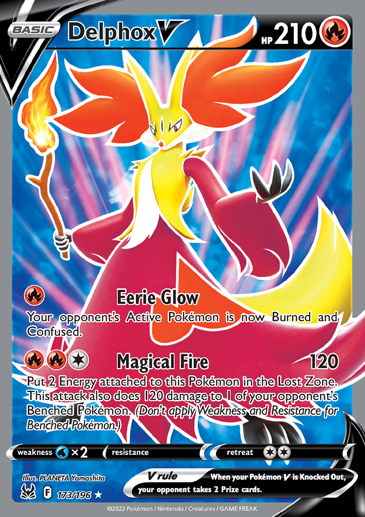 Pokemon Card Lost Origin 173/196 Delphox V Full Art *MINT*