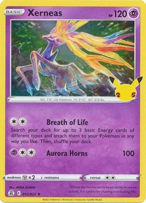 Pokemon Card Celebrations 12/25 012/025 Xerneas Holo Rare