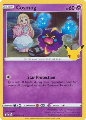 Pokemon Card Celebrations 13/25 013/025 Cosmog Holo Rare