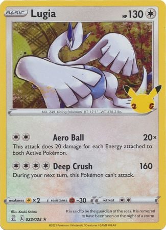 Pokemon Card Celebrations 22/25 022/025 Lugia Holo Rare