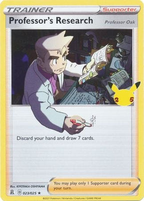 Pokemon Card Celebrations 23/25 023/025 Professor's Research Holo Rare