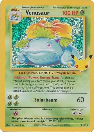 (S) Pokemon Card Celebrations Classic 15/102 015/102 Venusaur Holo Rare