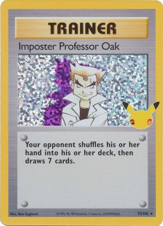 Pokemon Card Celebrations Classic 73/102 073/102 Imposter Professor Oak Supporter Holo Rare