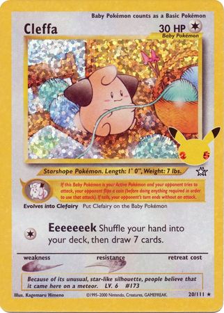 Pokemon Card Celebrations Classic 20/111 020/111 Cleffa Holo Rare