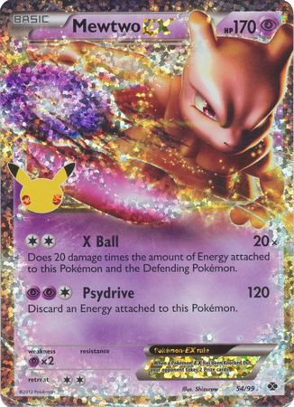 (S) Pokemon Card Celebrations Classic 54/99 054/099 Mewtwo EX Ultra Rare